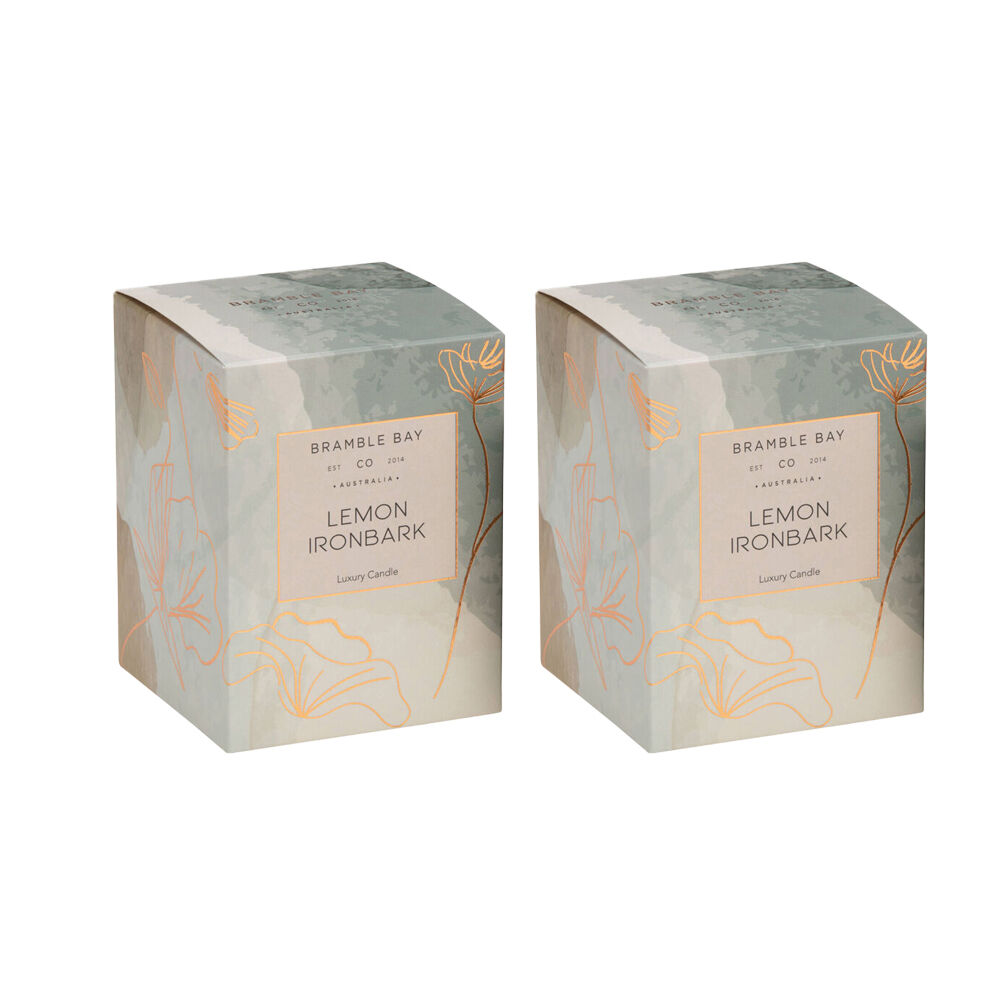 Bramble Bay Native Plum Lemon Ironbark Scented Ceramic Candle 270g (2 Pack)