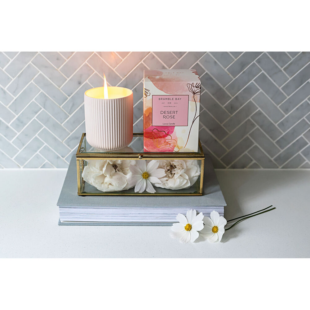 Bramble Bay 270g Native Plum Dessert Rose Scented Ceramic Candle — image 3