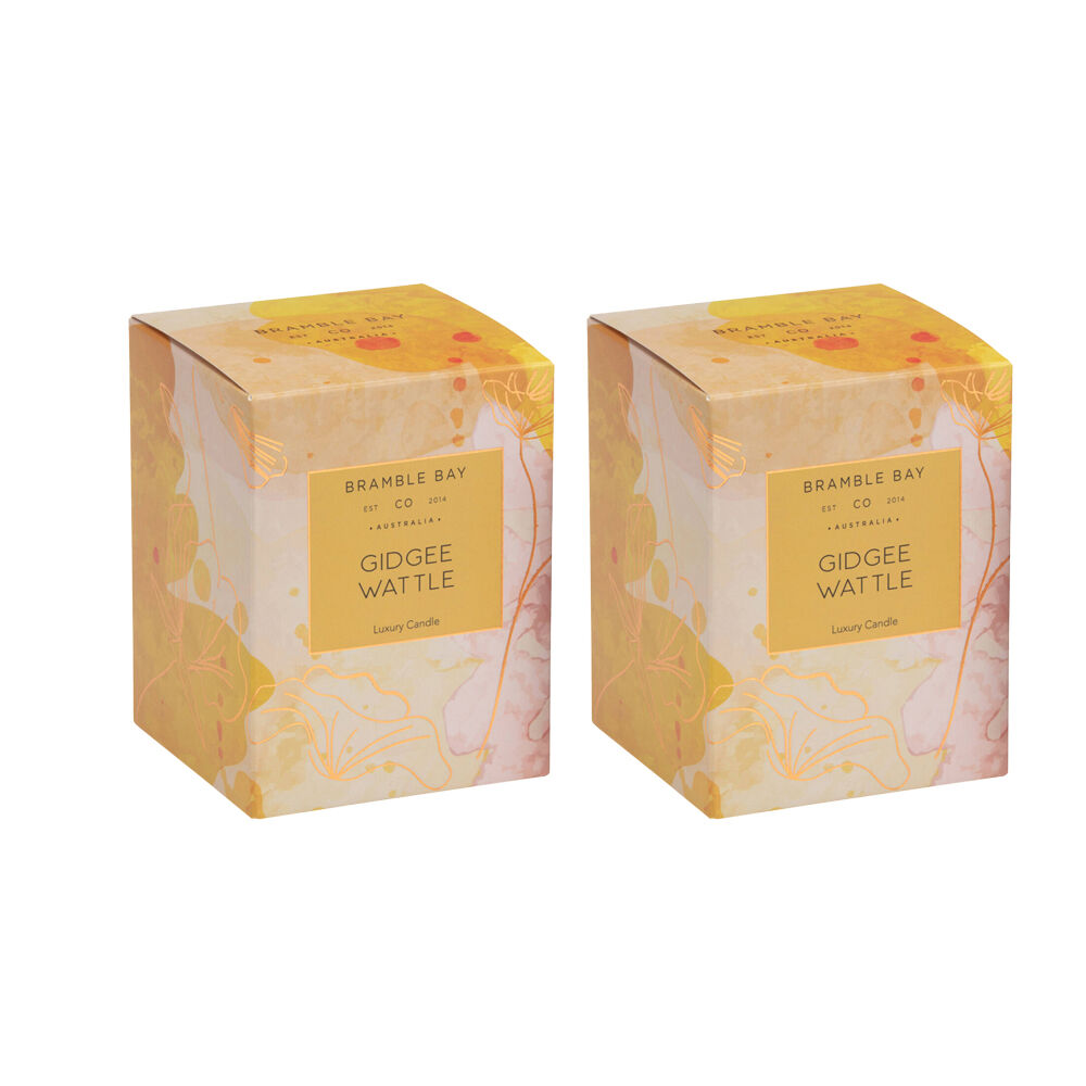 Bramble Bay Native Plum Gidgee Wattle Scented Ceramic Candle 270g (2 Pack)