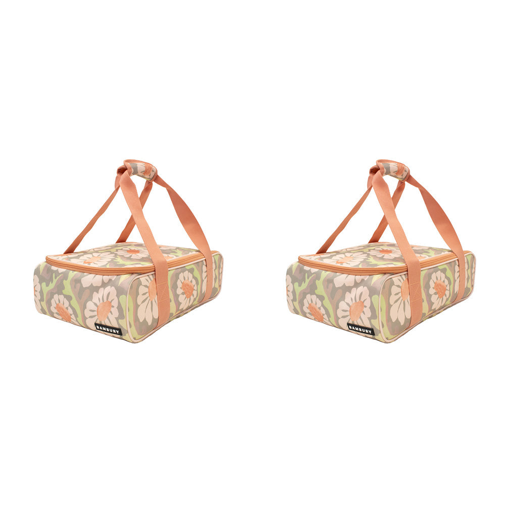 Bambury Sadie Insulated Food Carrier Water Resistant Cooler Bag 40x27cm (2 Pack)