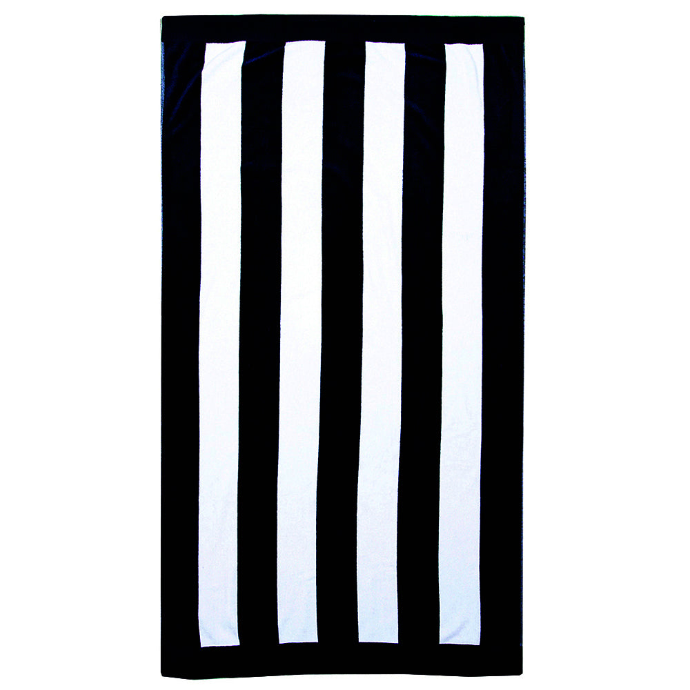Bambury Ultra soft Durable Classic Stripe Beach Towel Navy 95 x 175cm Cotton