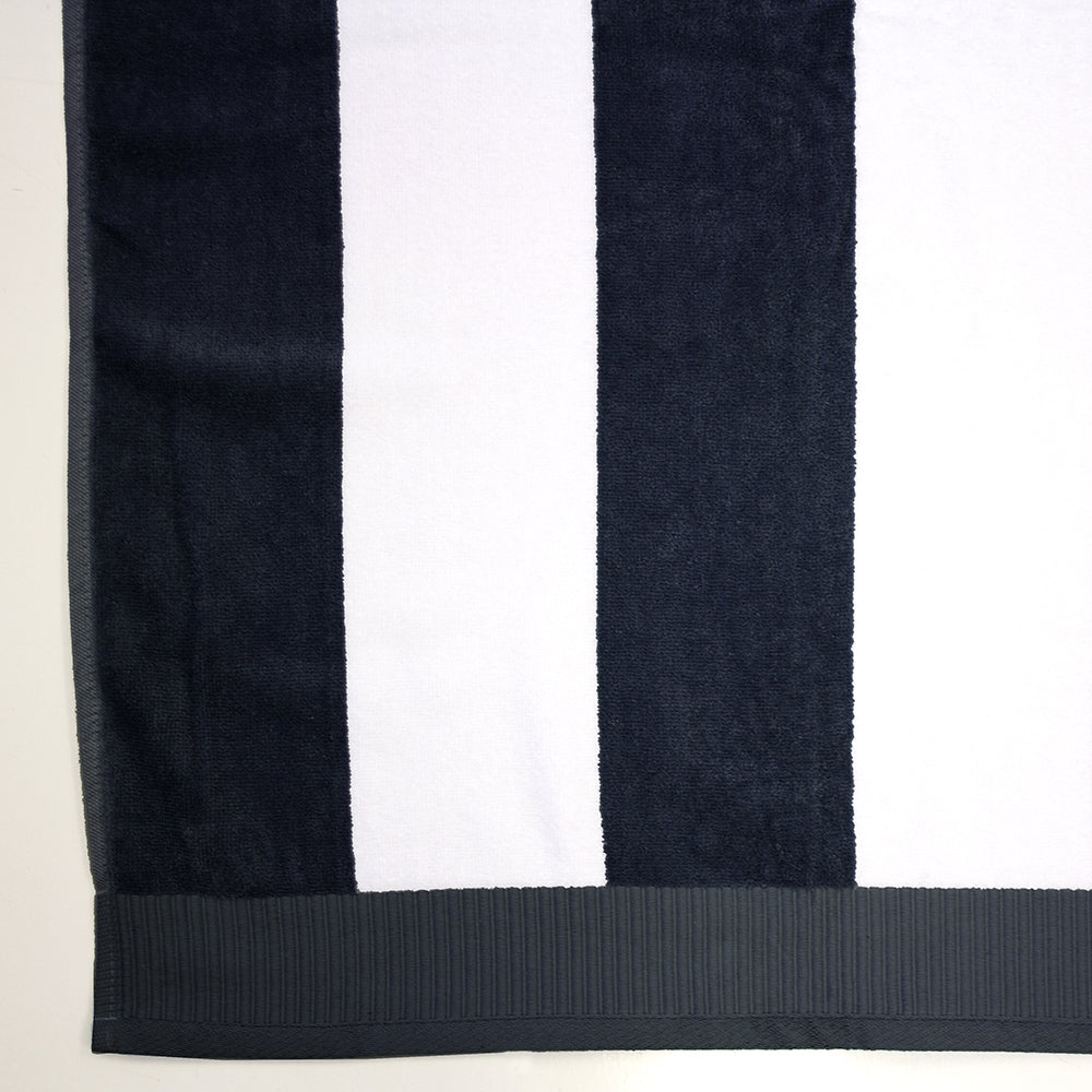 Bambury Ultra soft Durable Classic Stripe Beach Towel Navy 95 x 175cm Cotton — image 2