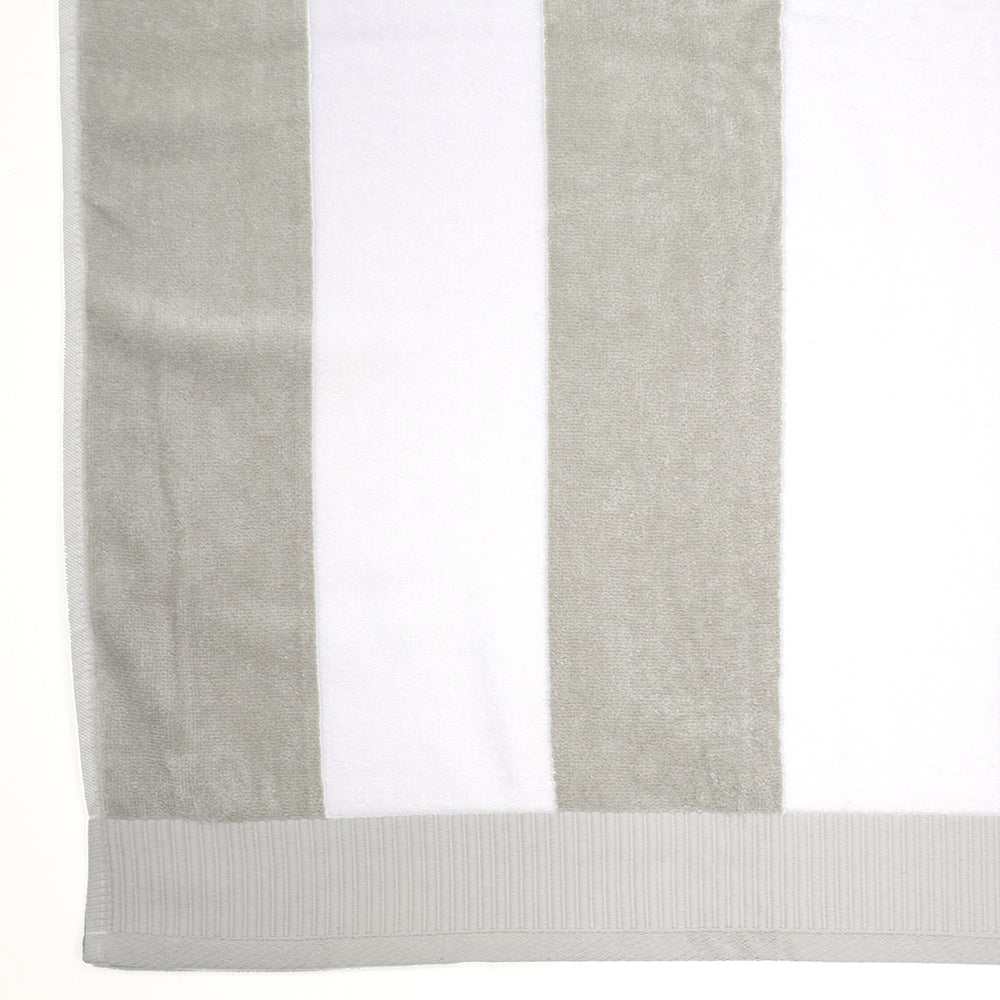 Bambury Home decor Ultra soft Classic Stripe Beach Towel Pebble Cotton — image 2