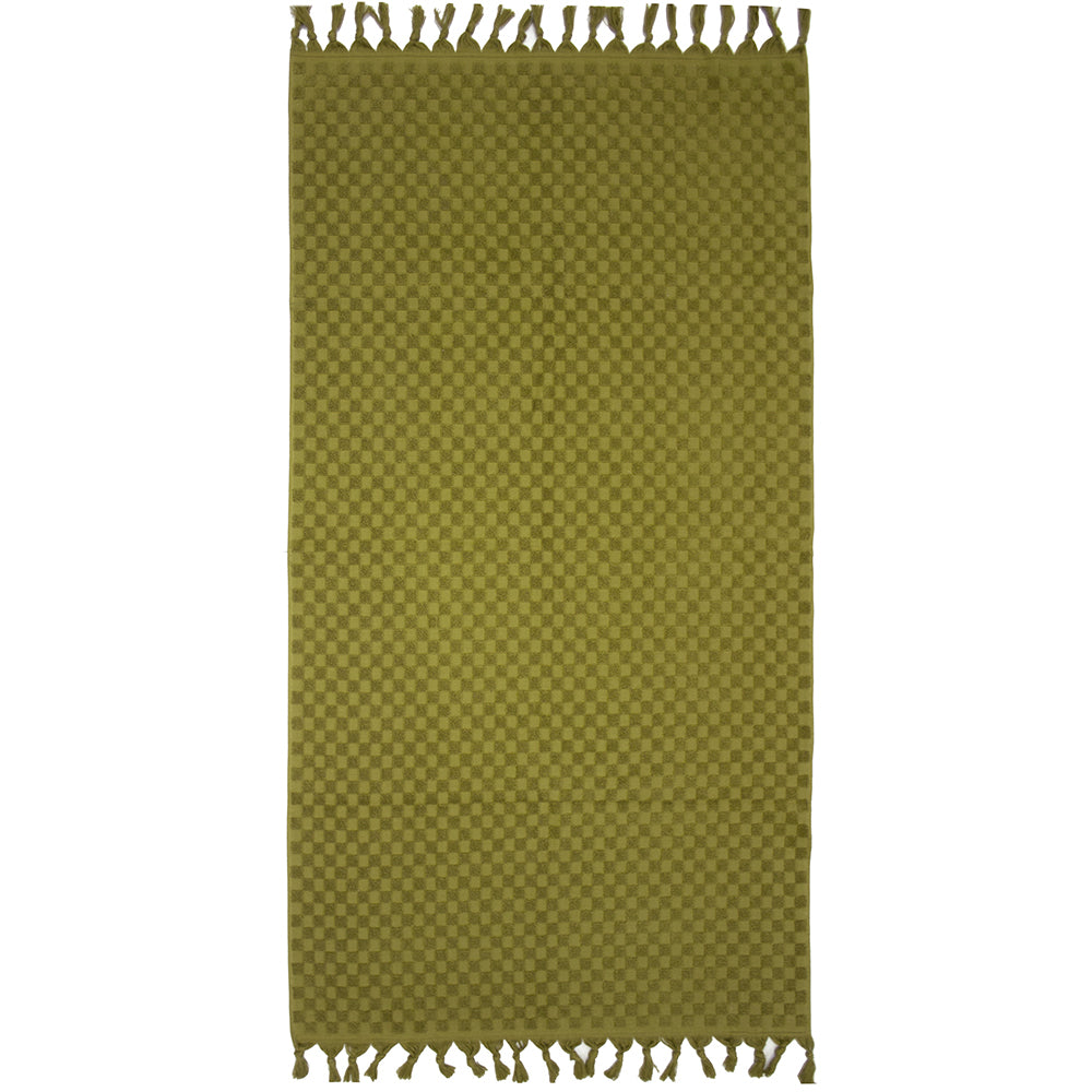 Bambury Ultra soft Durable Paloma Beach Towel Pickle Cotton Woven 90 x 170cm