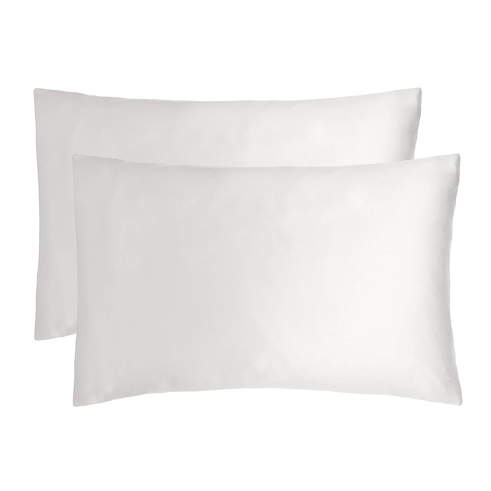Bambury 48 x 73cm Home Living Decorative Bamboo Satin Pillowcases White