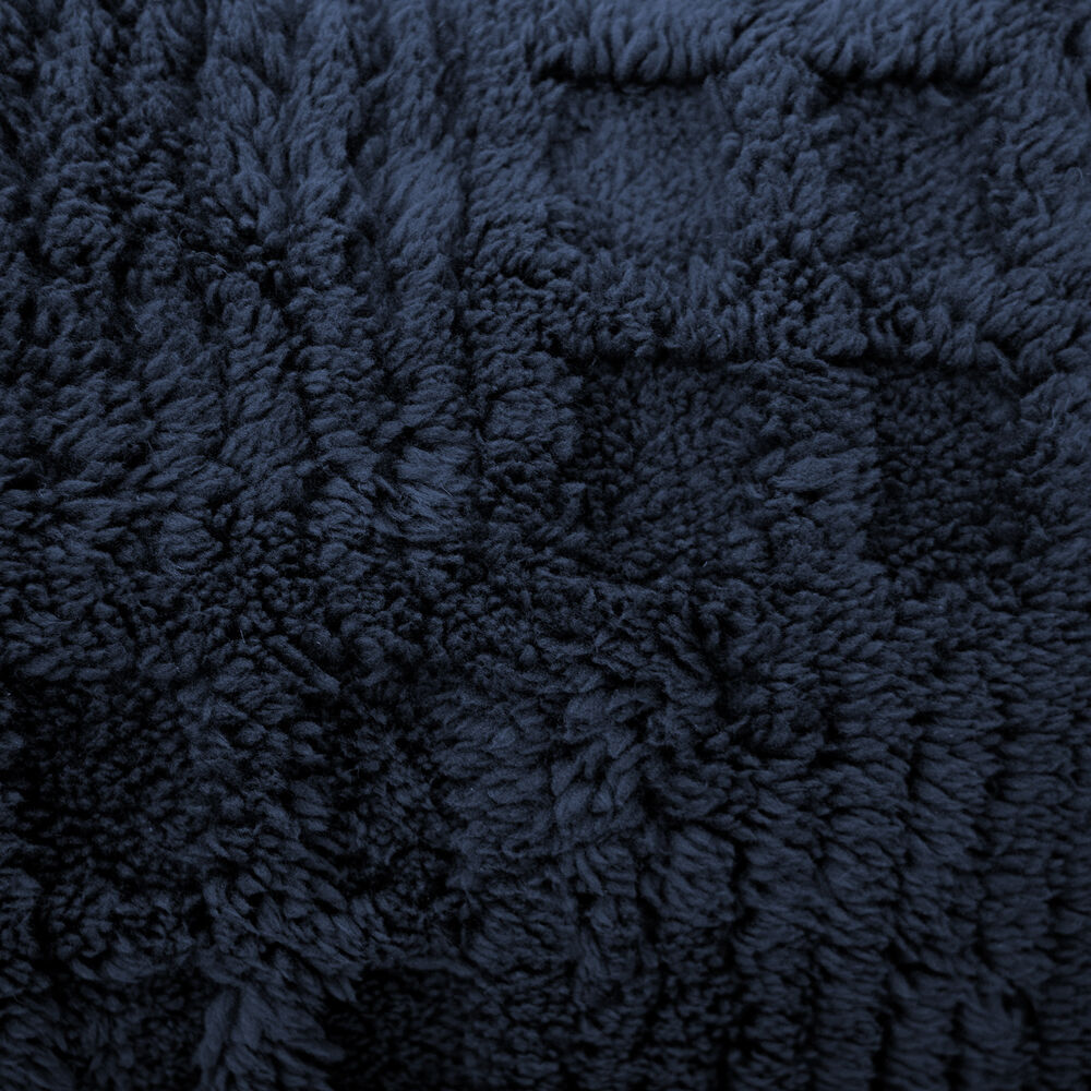 Bambury Lattice Sherpa Warm Blanket Soft Bed Throws Navy — image 4