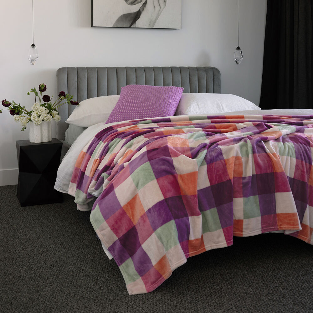 Bambury Charlie Ultraplush Warm Blanket Soft Bed Throws Sherbet — image 2