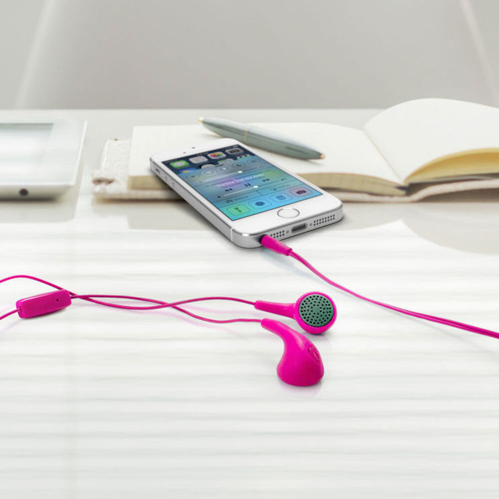 Iluv Pink Bubble Gum Talk Earphones Headset w Mic & Remote for mp3/Apple/Samsung — image 3