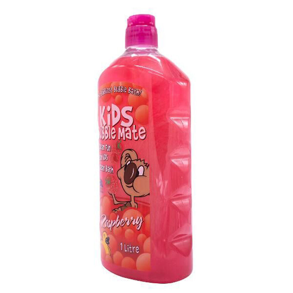 Kids Bubble Mate Liquid Bath Soap Body Wash w/ Raspberry Scent 1L Red (4 Pack) — image 4