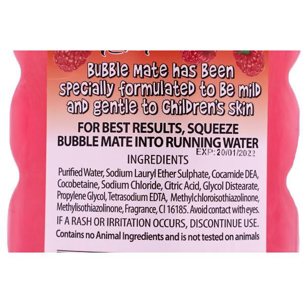Kids Bubble Mate Liquid Bath Soap Body Wash w/ Raspberry Scent 1L Red (4 Pack) — image 6
