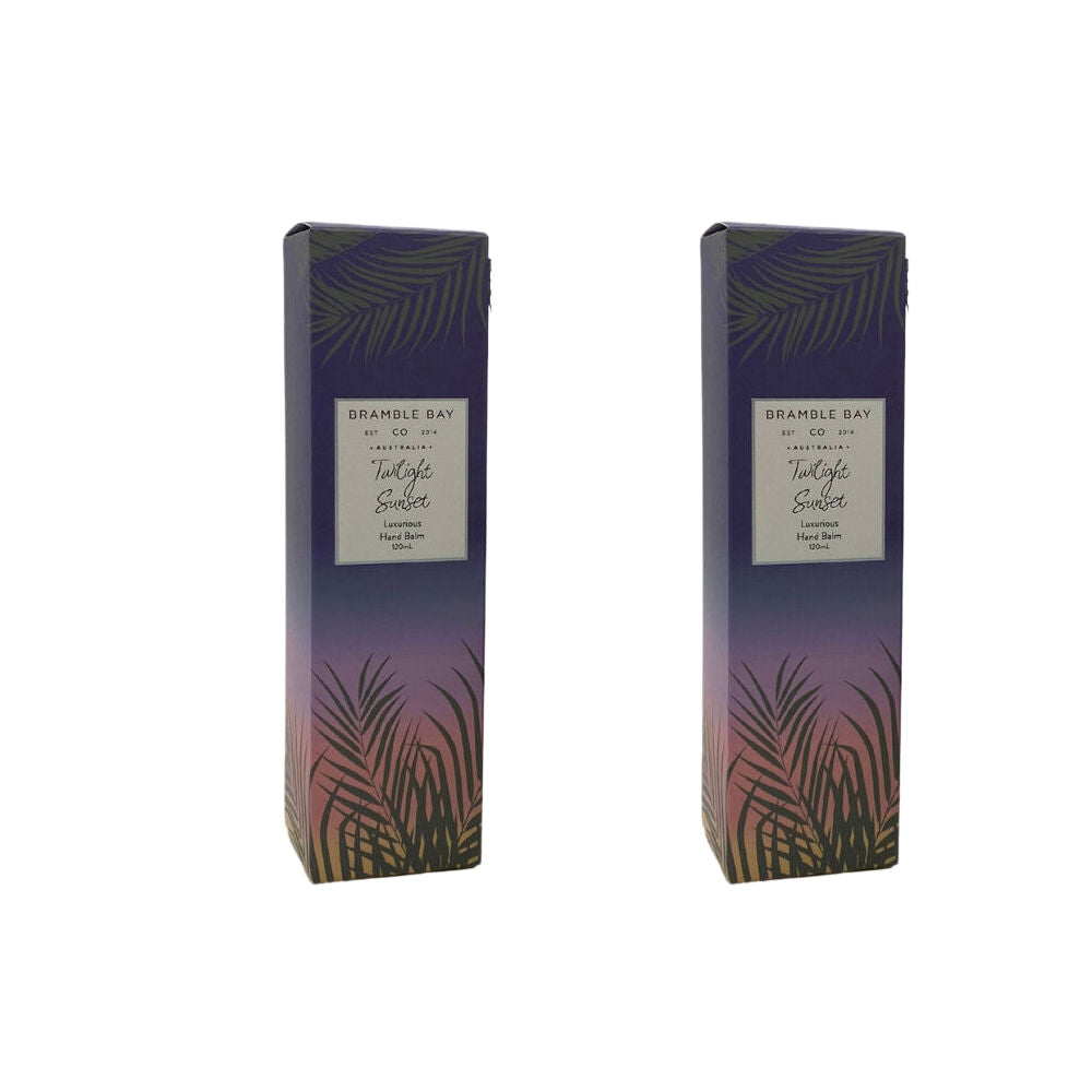Bramble Bay Twilight Sunset Hand Cream Pink Peony & Night Jasmine 120ml (2 Pack)