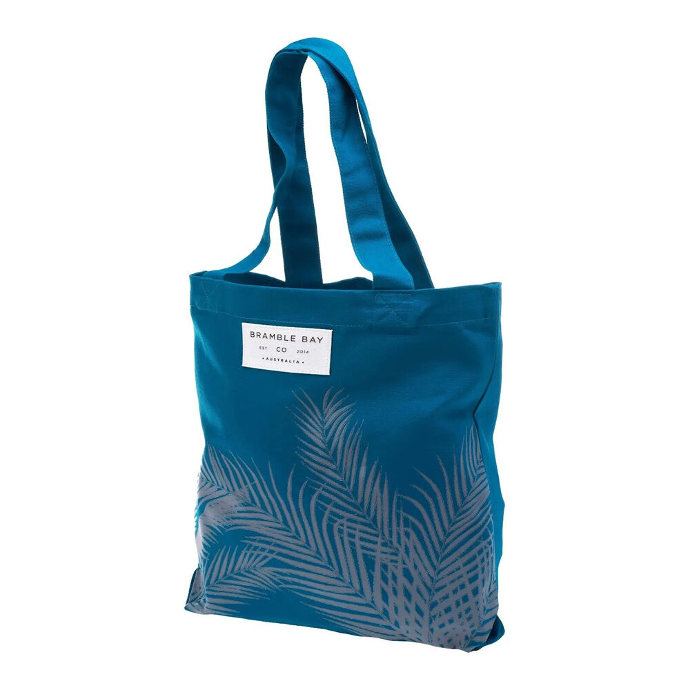 Bramble Bay Night Breeze Fern Outline Cotton Everyday Tote Bag Stylish Blue (2 Pack) — image 2