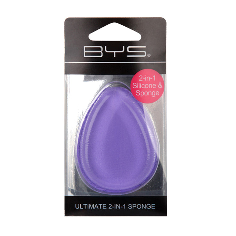 BYS Ultimate 2In1 Beauty Silicone/Sponge Makeup Cosmetic Teardrop Blender Mauve — image 2