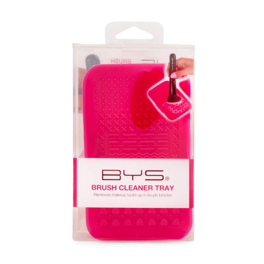 BYS Synthetic/Natural Makeup Brush Cleaner Silicone Tray 14.5cm Cleaning/Pad PNK — image 2