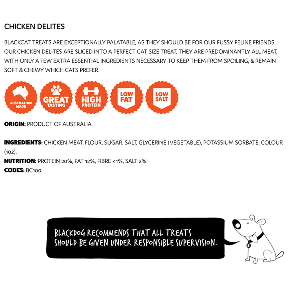 Blackcat High Protein Chicken Delites Pet Cat Sized Food Treats Bag 60g — image 3