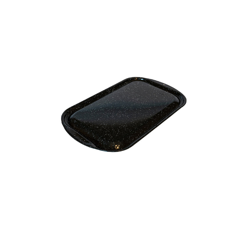 Urban Style Enamelware 36cm Lid Cover Top For Oven Baking Dish Black Speckle