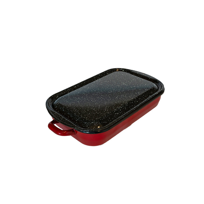 Urban Style Enamelware 40cm Lid Cover Top For Oven Baking Dish Black Speckle — image 2