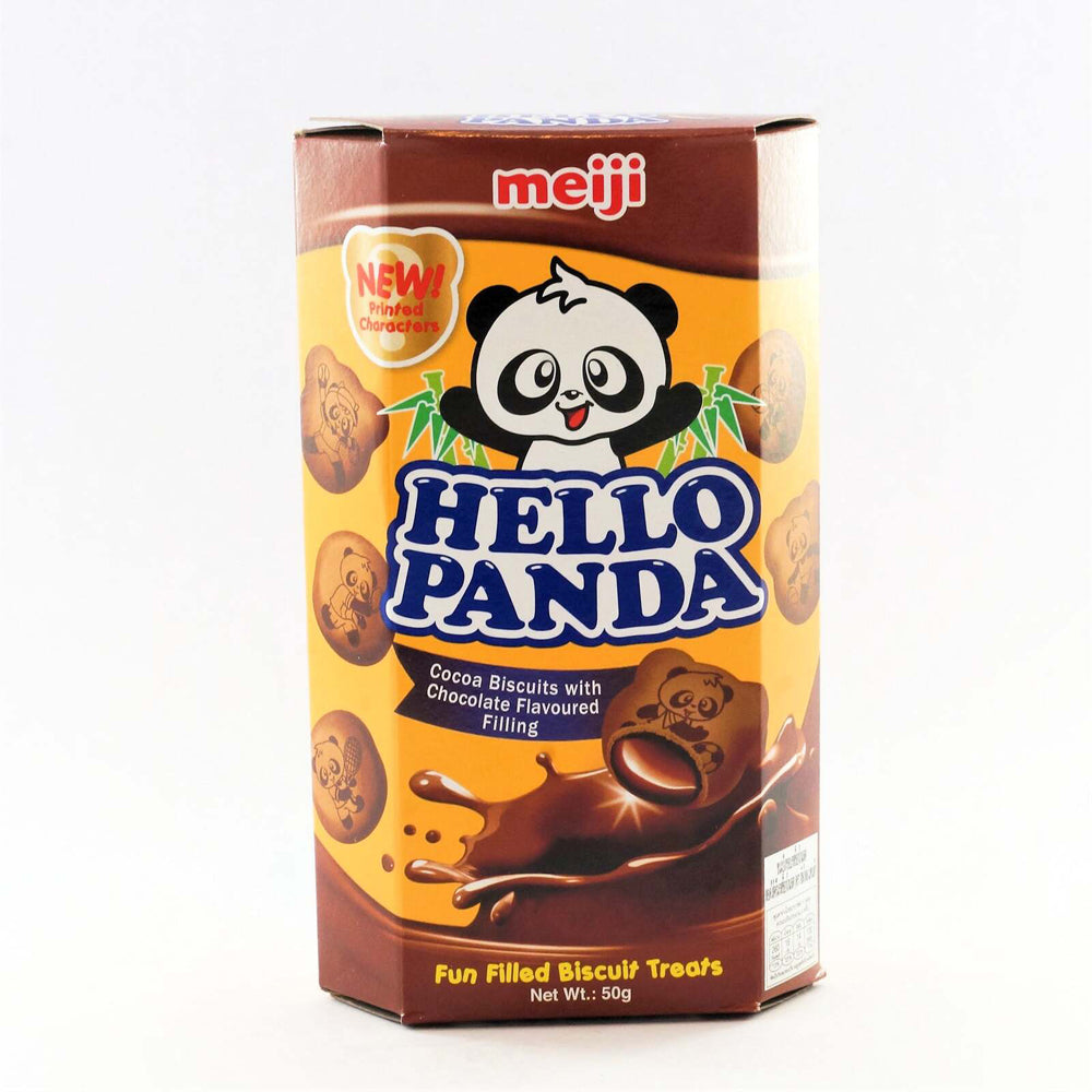 Meiji Hello Panda Double Chocolate Flavoured Japanese Biscuit Snack 50G