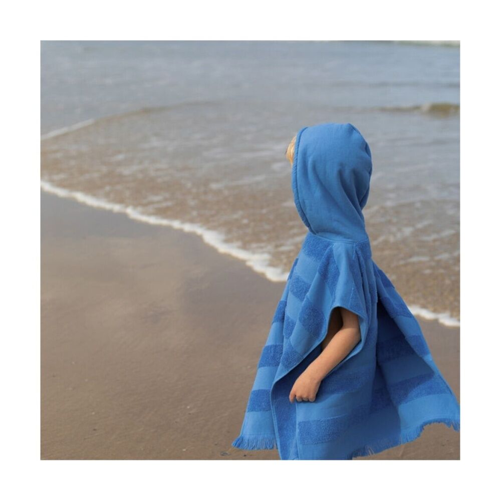 Canningvale Capresi Kids/Childrens Hooded Beach Towel Blue Stripe 3Y+ (2 Pack) — image 4