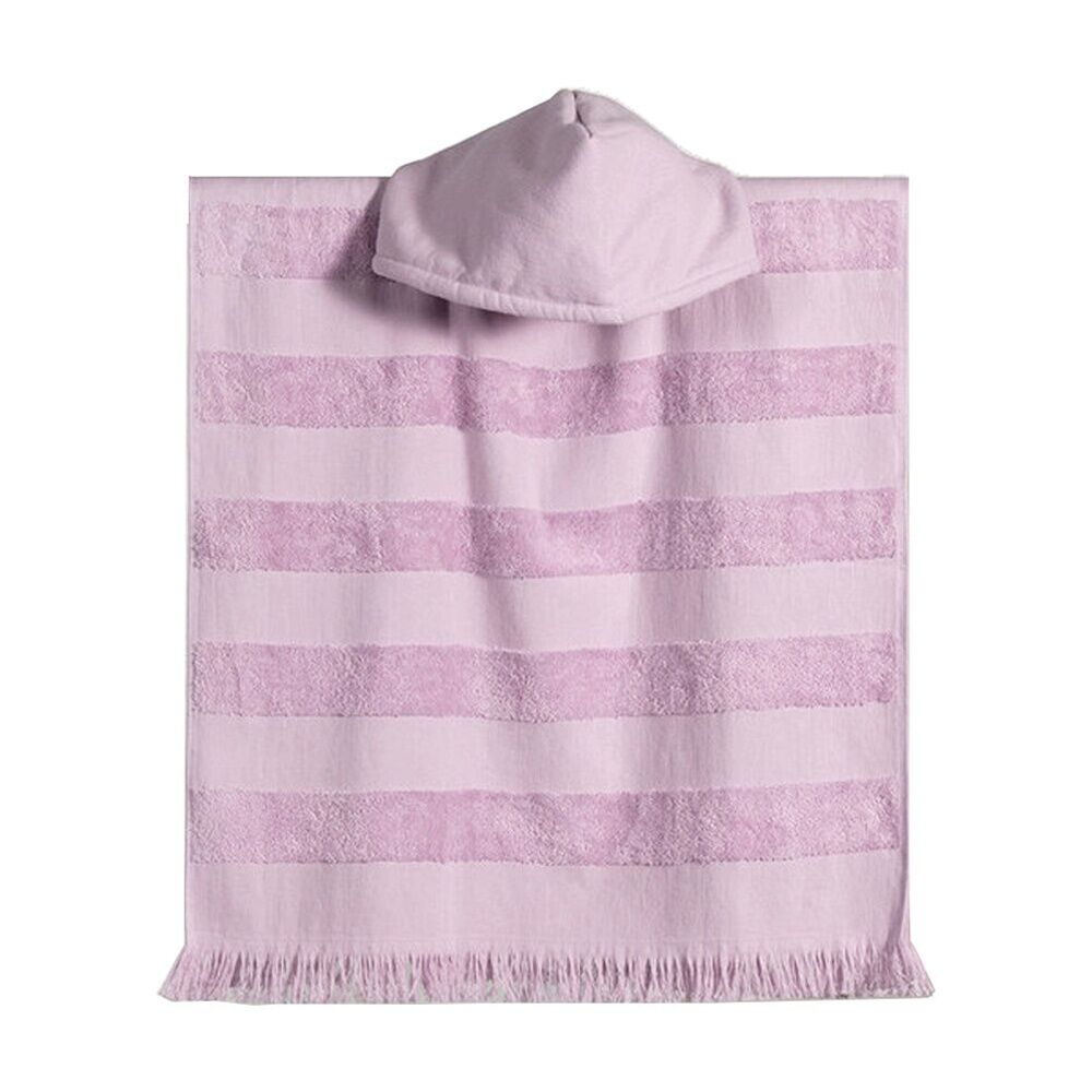Canningvale 3Y+ Capresi Kids/Childrens Hooded Beach Towel Stripe — Lilac Purple