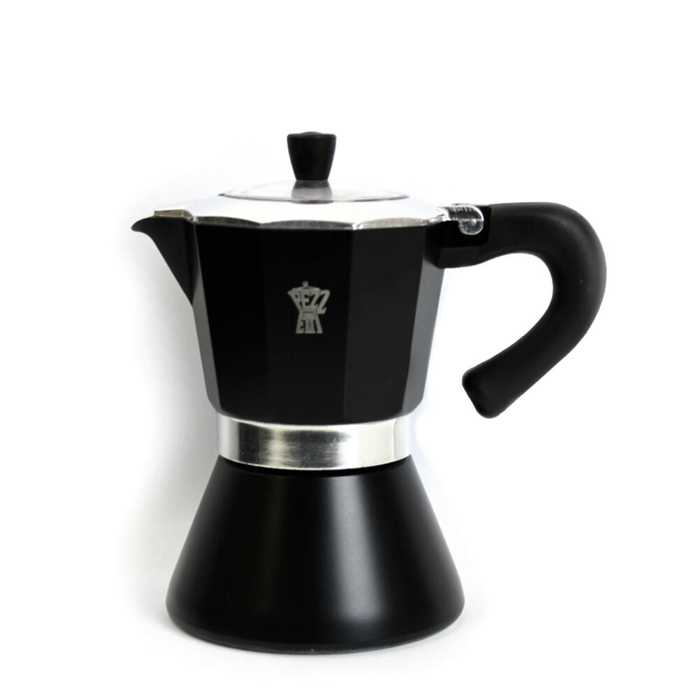 Pezzetti Bellexpress Aluminium 6-Cup Stovetop Induction Coffee Maker — Black