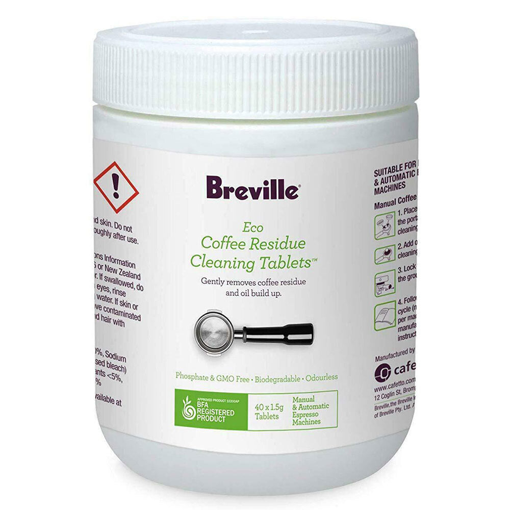 Breville Eco Coffee Residue Cleaner Tablets f/ Auto/Manual Espresso Machine (40 Pack)