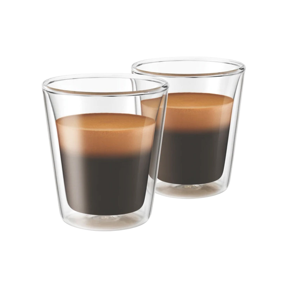 Breville 100ml The Espresso Duo Glasses Borosilicate Heat Resistant Clear (2 Pieces)