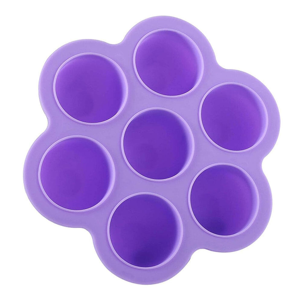 Kuvings Baby Food Silicone Ice Cubes Storage Container Maker 7 Holes — Purple