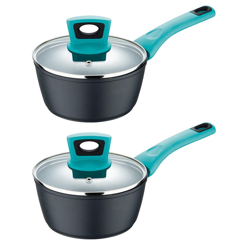 Bergner 16cm Forged Induction Kitchen Saucepan With Lid Assorted (2 Pack)