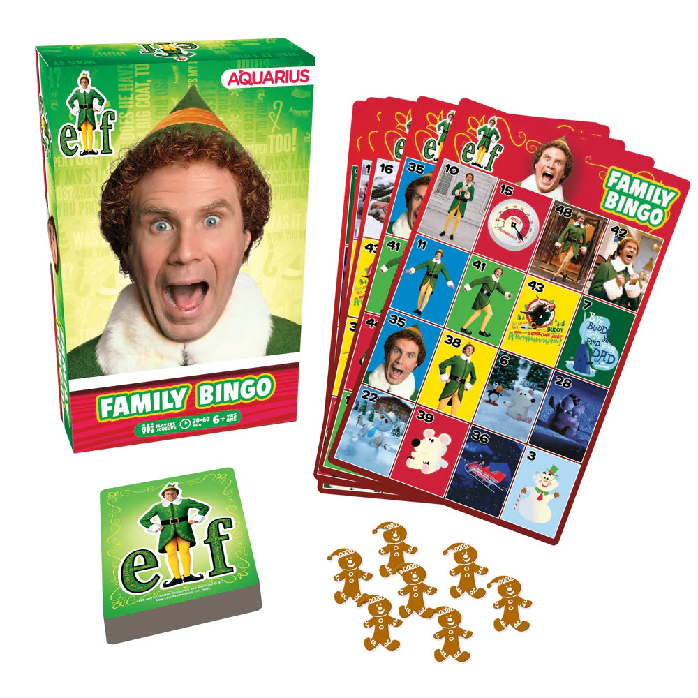 Aquarius Christmas Elf Movie Family Bingo Party Kids/Children Play Card Game 6+
