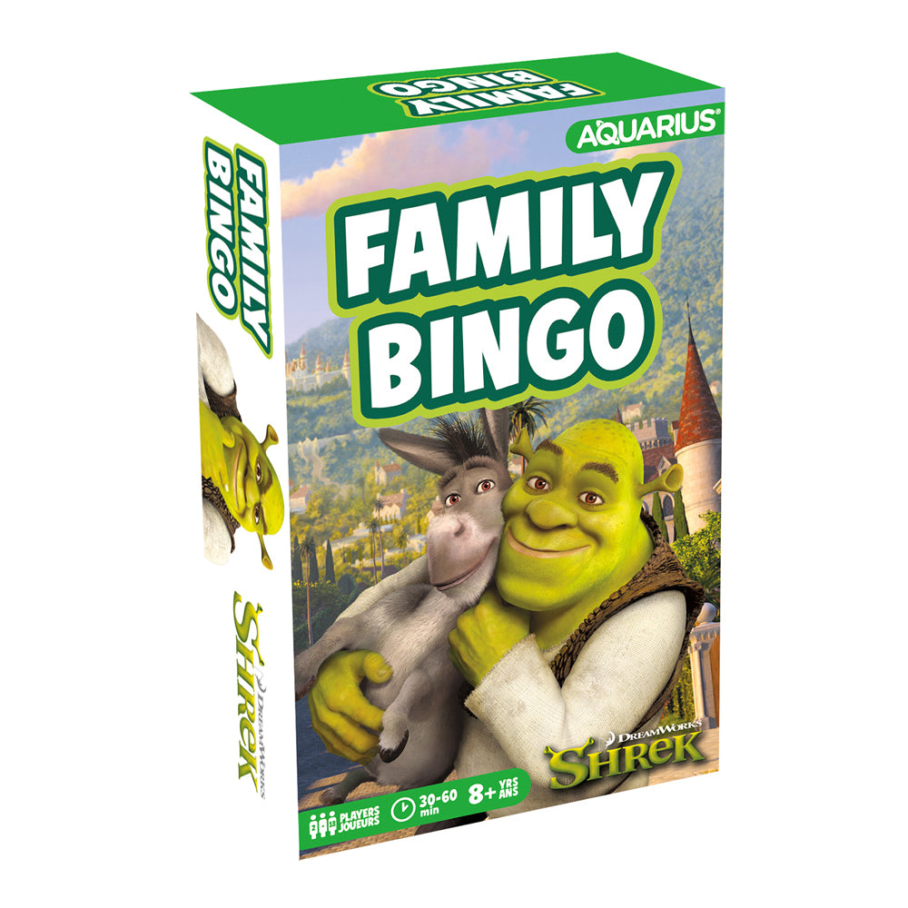 Aquarius Family Bingo Cards Kids/Children Tabletop Party Game Set Shrek 8y+