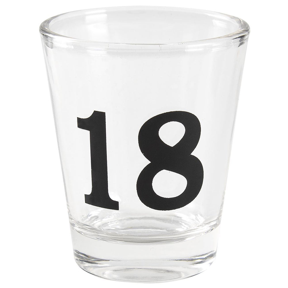 LMD Birthday Celebration 18th Novelty Spirit Alcohol Shot Drinking Glass 9cm (2 Pack) — image 2