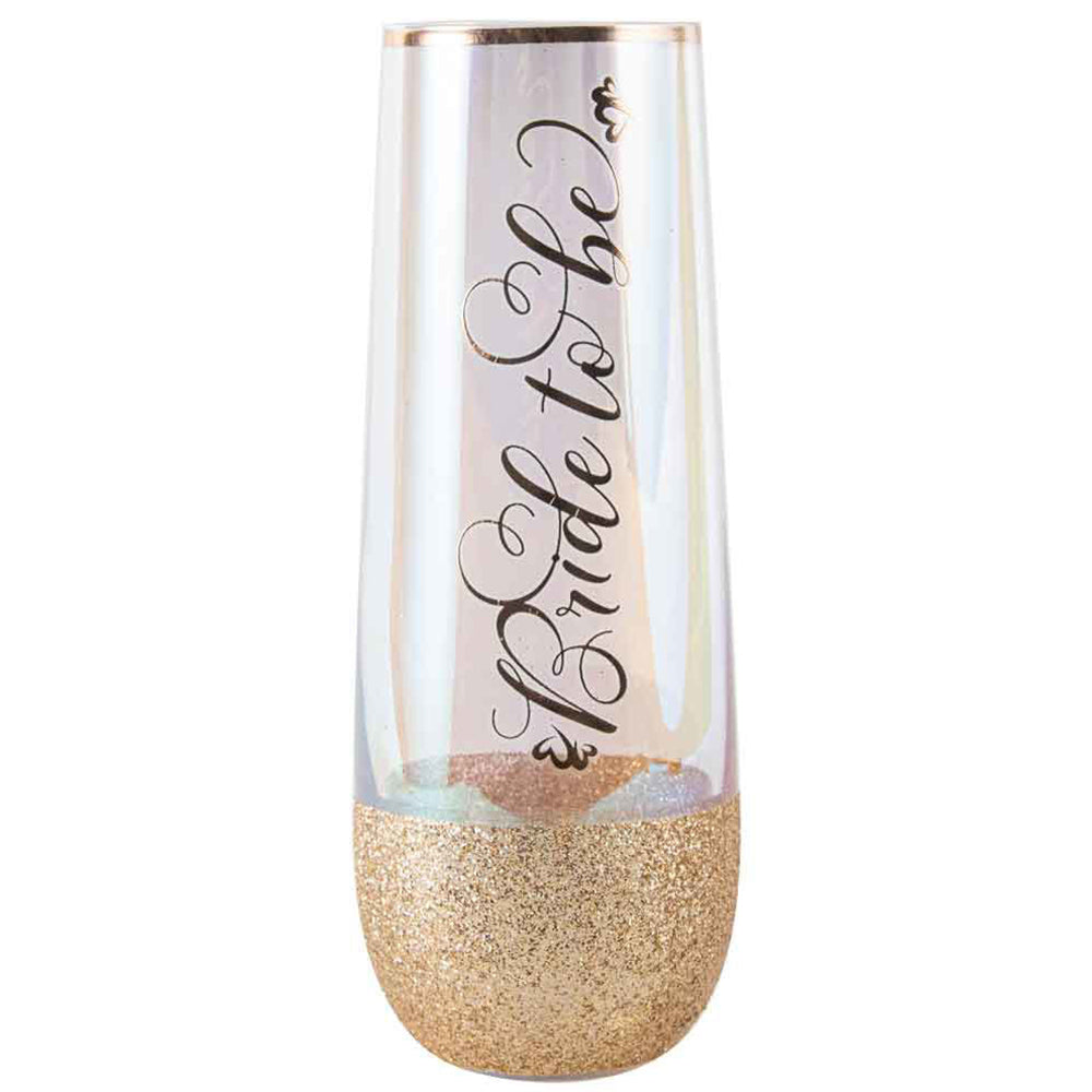 LMD Bride To Be Stemless Champagne Party Drinking Flutes Cup/Glass 16cm/180ml