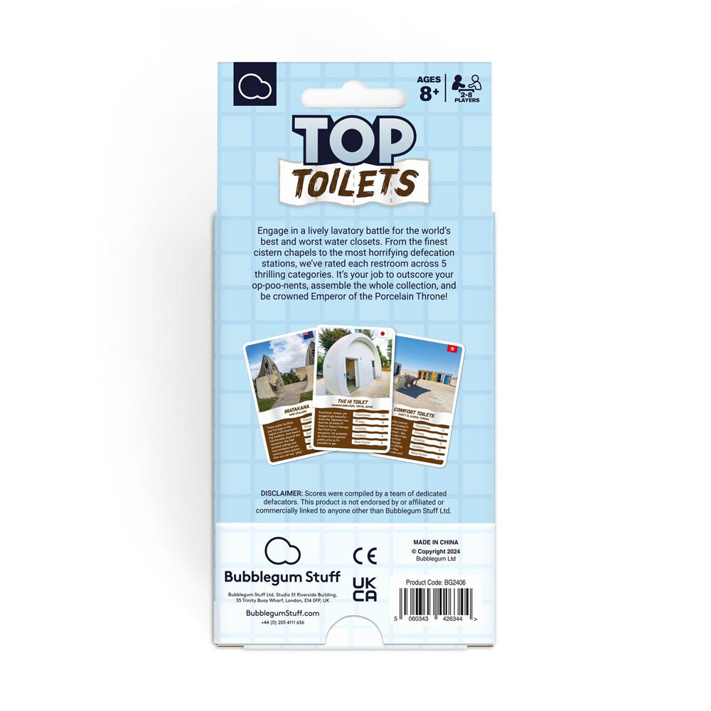 Bubblegum Stuff 55pc Bubblegum Stuff Top Toilets Funny Novelty Card Game 12Y+; (2 Pack) — image 3