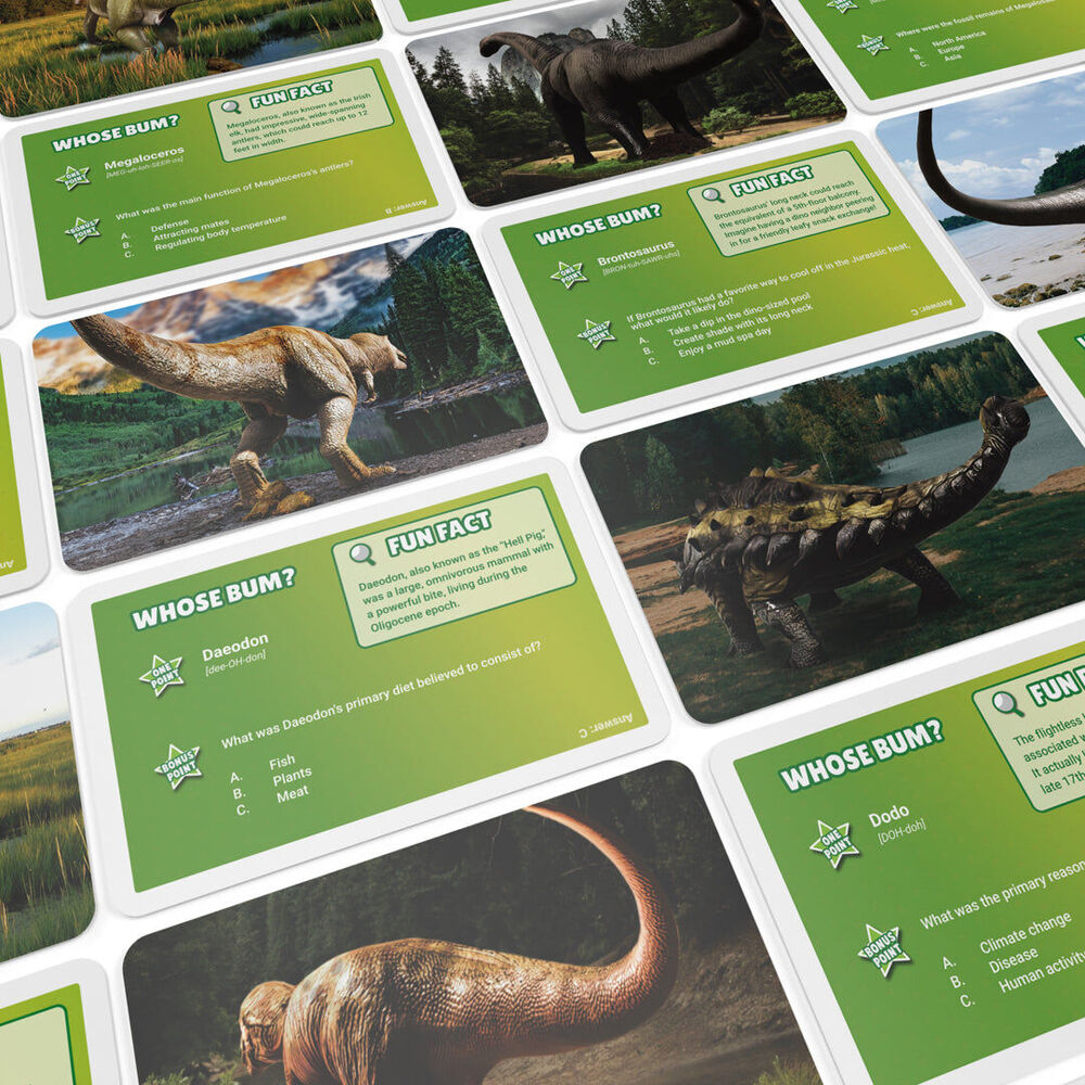 Bubblegum Stuff Name That Bumhole Dinosaur Edition Novelty Card Game 6Y+ (55 Pieces) — image 5