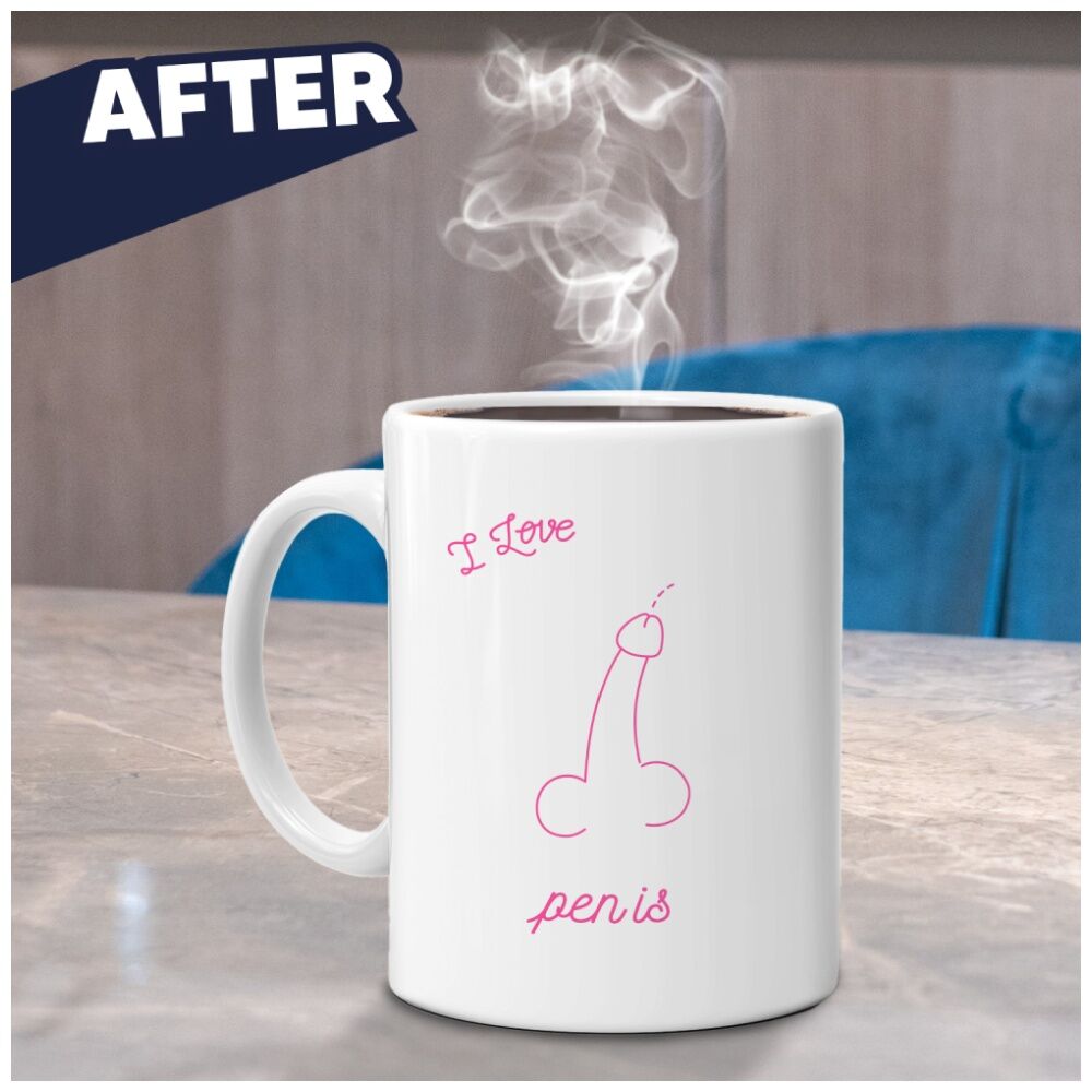 Bubblegum Stuff Rude Heat Change Mug Pigpen Island Coffee Cup Novelty Gift (2 Pack) — image 4