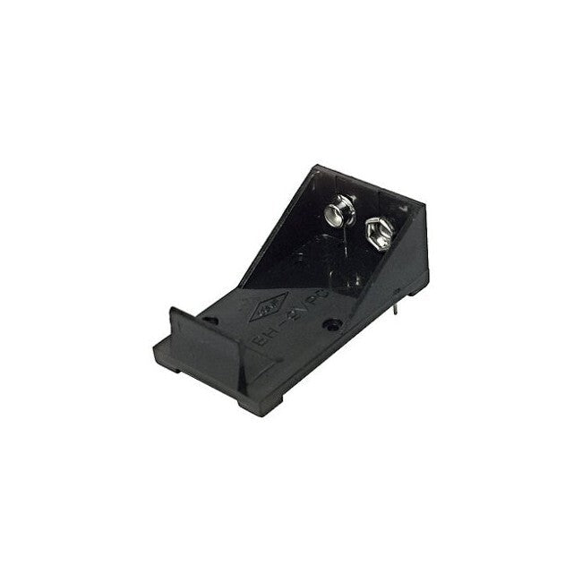 Unbranded PCB Mounting 9V Battery ABS Plastic Holder w/ Footpads/Hole Extensions Black