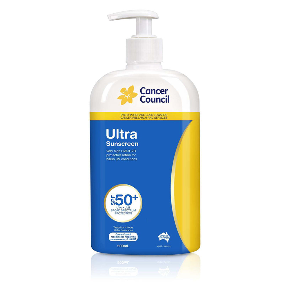 Cancer Council Ultra Sunscreen UVA SPF50+ Water Resistant Sun Protection 500ml — image 2