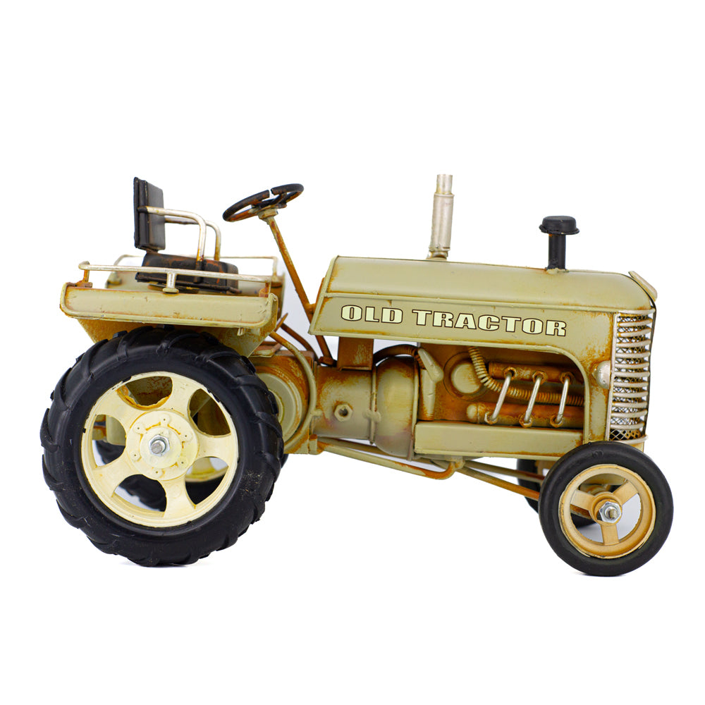 Boyle Metal Olden Days Tractor Ornament Decoration Greige 25x16x15.5cm — image 4
