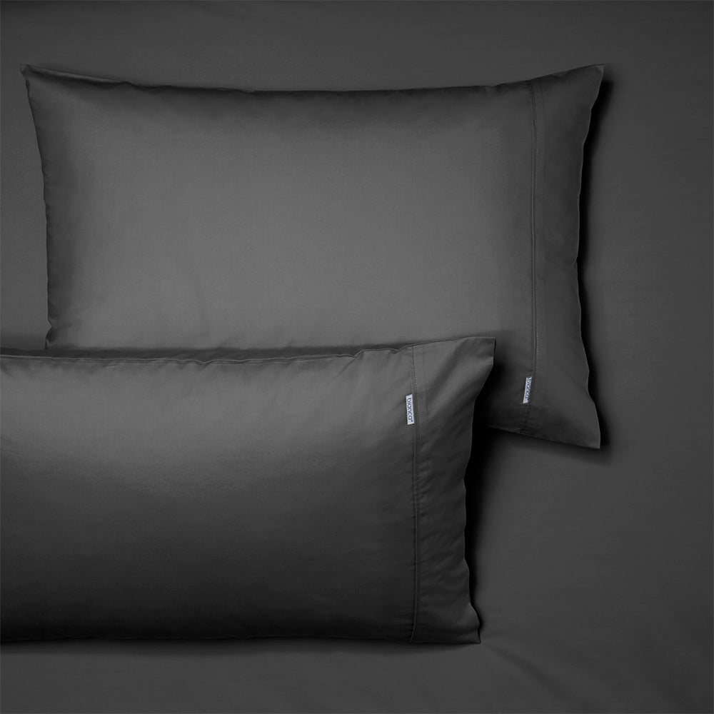 Bianca Heston 300TC Percale Cotton Sheet/Pillowcase Combo Charcoal Double Bed