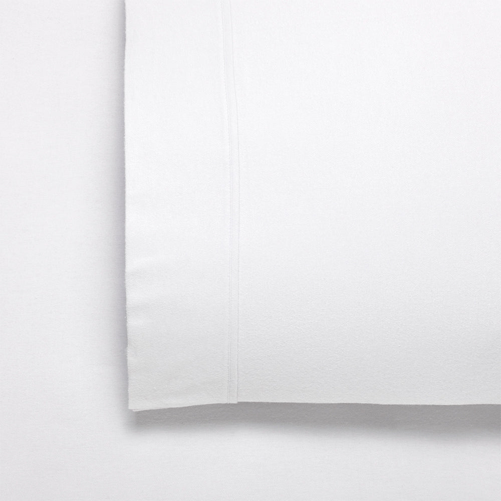 Bianca Fletcher Cotton Twill Flannelette Sheet/Pillowcase White King Single Bed