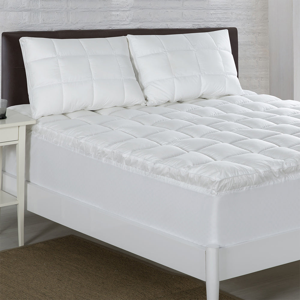 Bianca Relax Right Microfibre Mattress Topper 1000GSM White King Single Bed — image 2