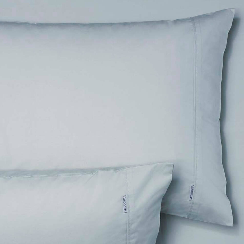 Bianca Heston 300TC Percale Cotton Sheet/Pillowcase Combo Steel Blue Queen Bed — image 2