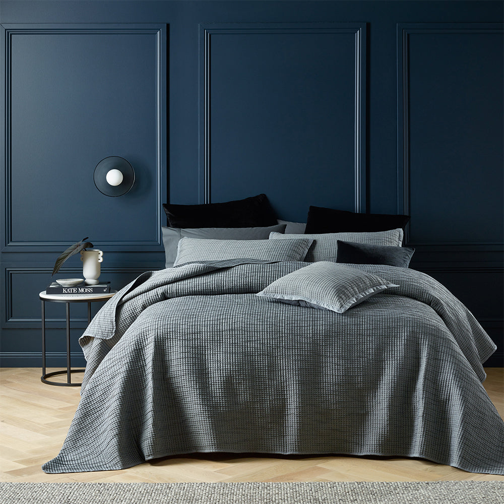 Bianca Orion Coverlet Set w/ Pillowcase Home/Room Bedding Grey Queen/King Bed