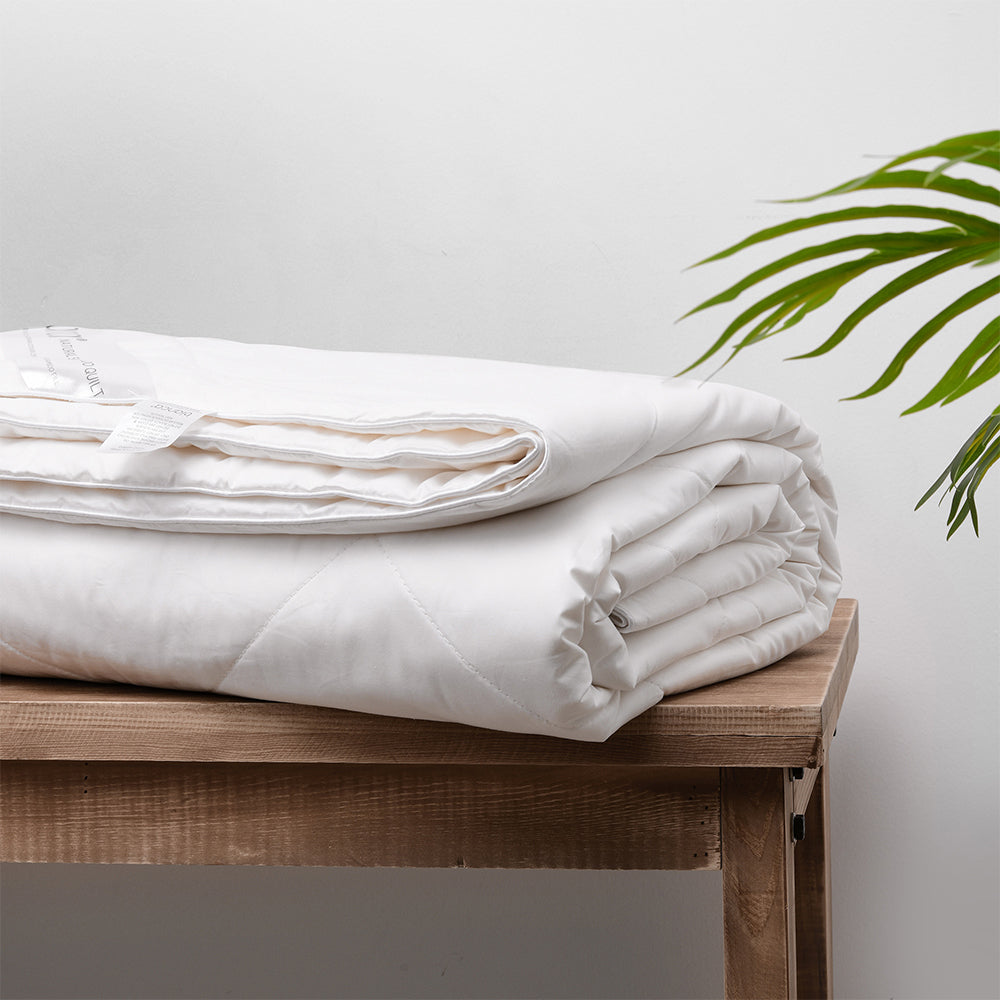 Bianca Natural Sleep Bamboo Quilt 250gsm Doona Breathable Bedding WHT Single Bed — image 5