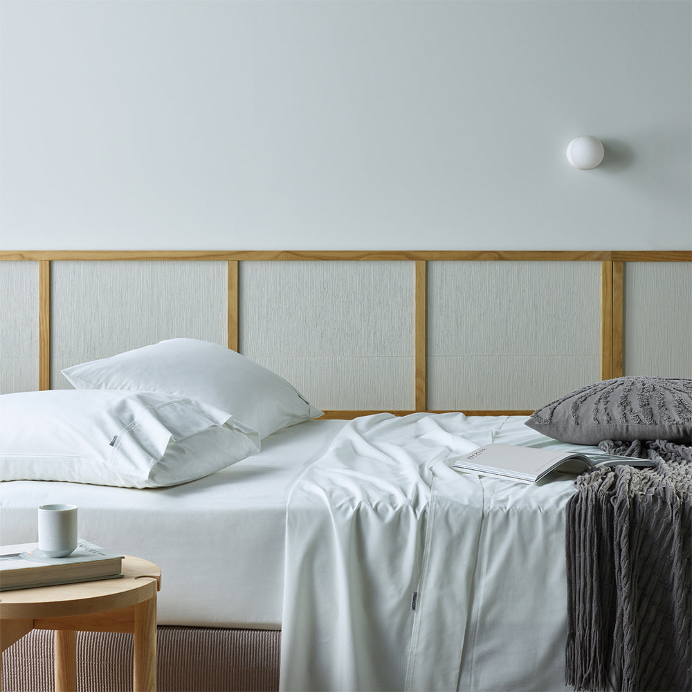 Bianca Natural Sleep Recycled Cotton Sheet Set White