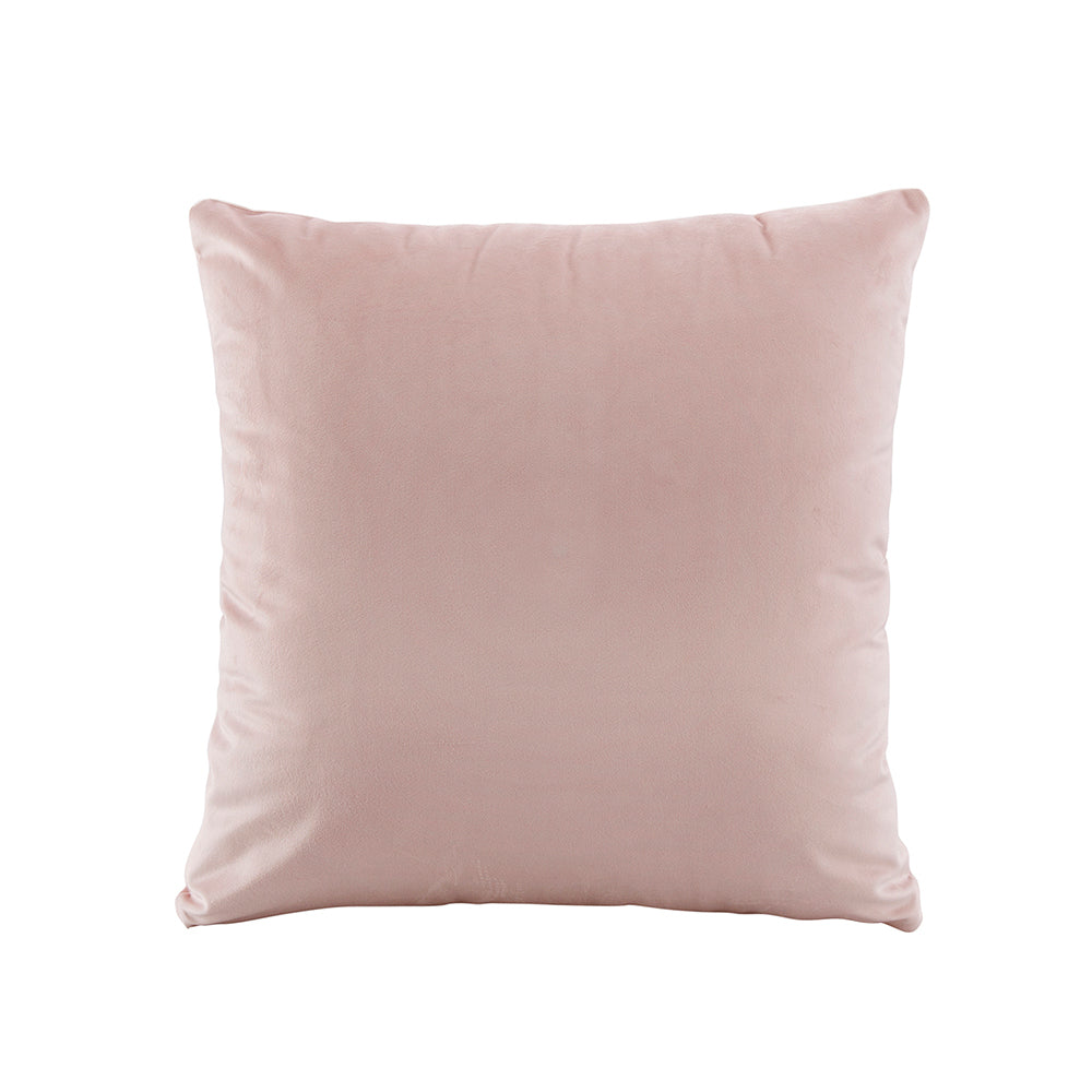 Bianca Vivid Coordinates Cushion Velvet 43x43cm Square Throw Pillow Decor — Blush