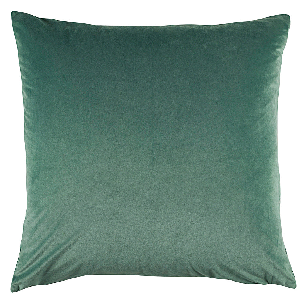 Bianca Vivid Coordinates Cushion Velvet 43x43cm Square Throw Pillow Decor — Sage