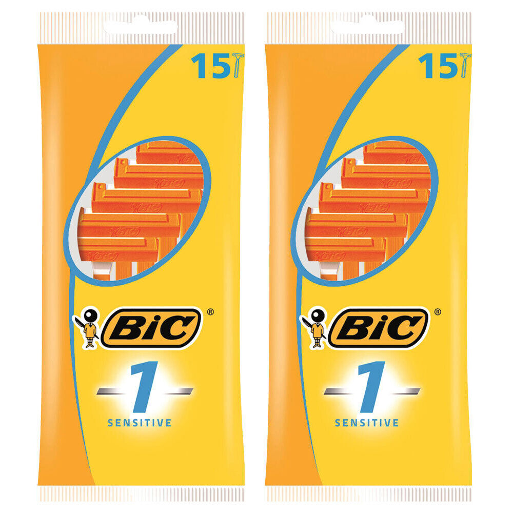 Bic 15pcs Bic Medi Facial Shaver for Sensitive Skin All Hair Single Blade Razor (2 Pack)