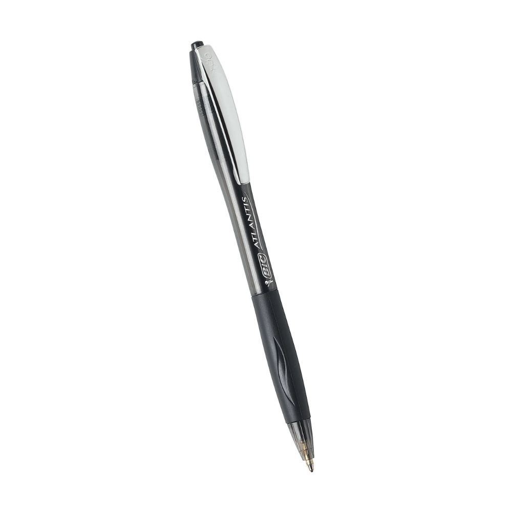 Bic Atlantis Original Medium Glide Exact Retractable Ballpoint Pens Black (4 Pieces) — image 3